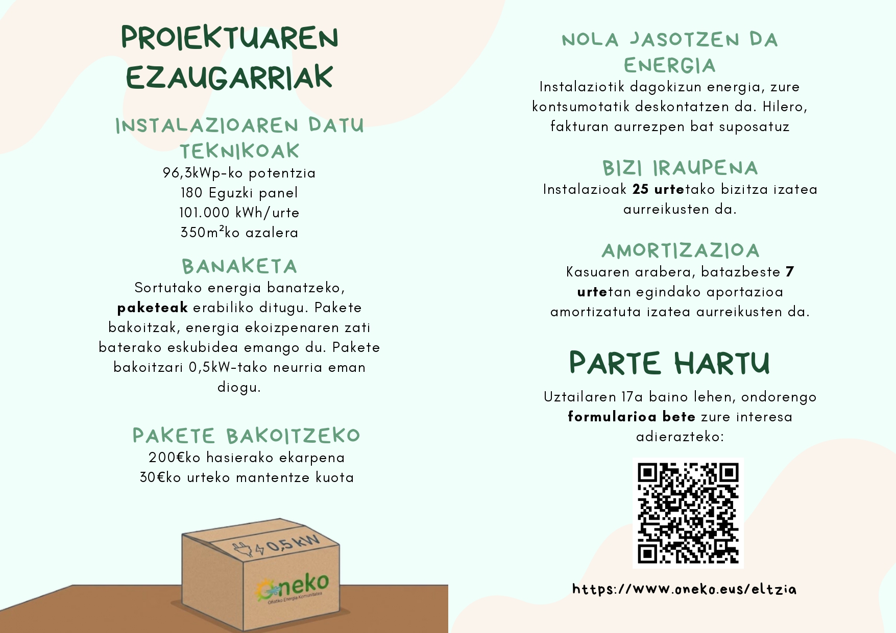 Eltziako proiektuaren diptikoaren barrualdea